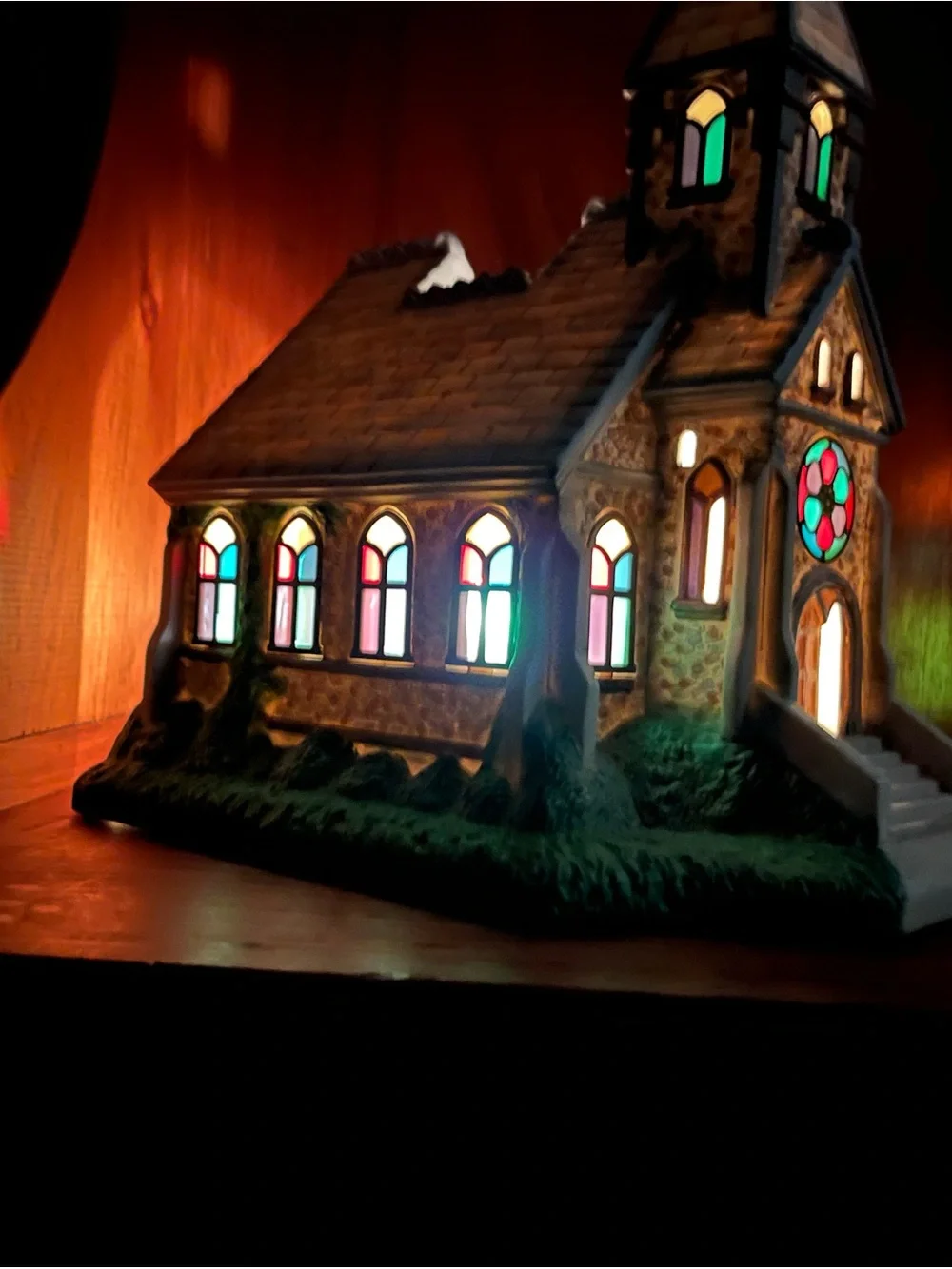Party Lite Olde world village  Church candle holder